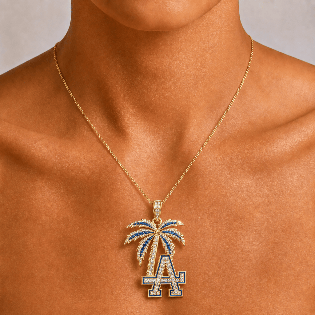 LAD Solid Gold Chain with Diamond Pendant BMD
